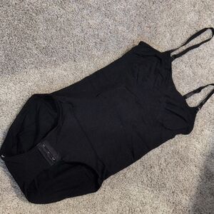 Black Sleeveless Bodysuit